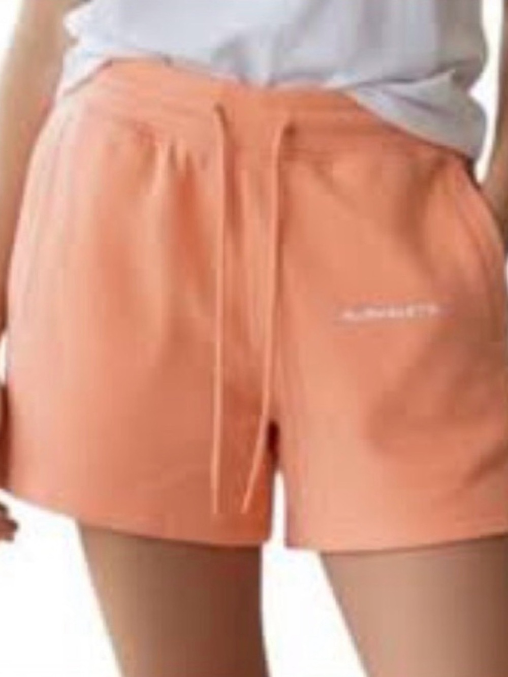 Women’s Alphalete Peach Drawstring Athletic Shorts Size Med w pockets BNWT
